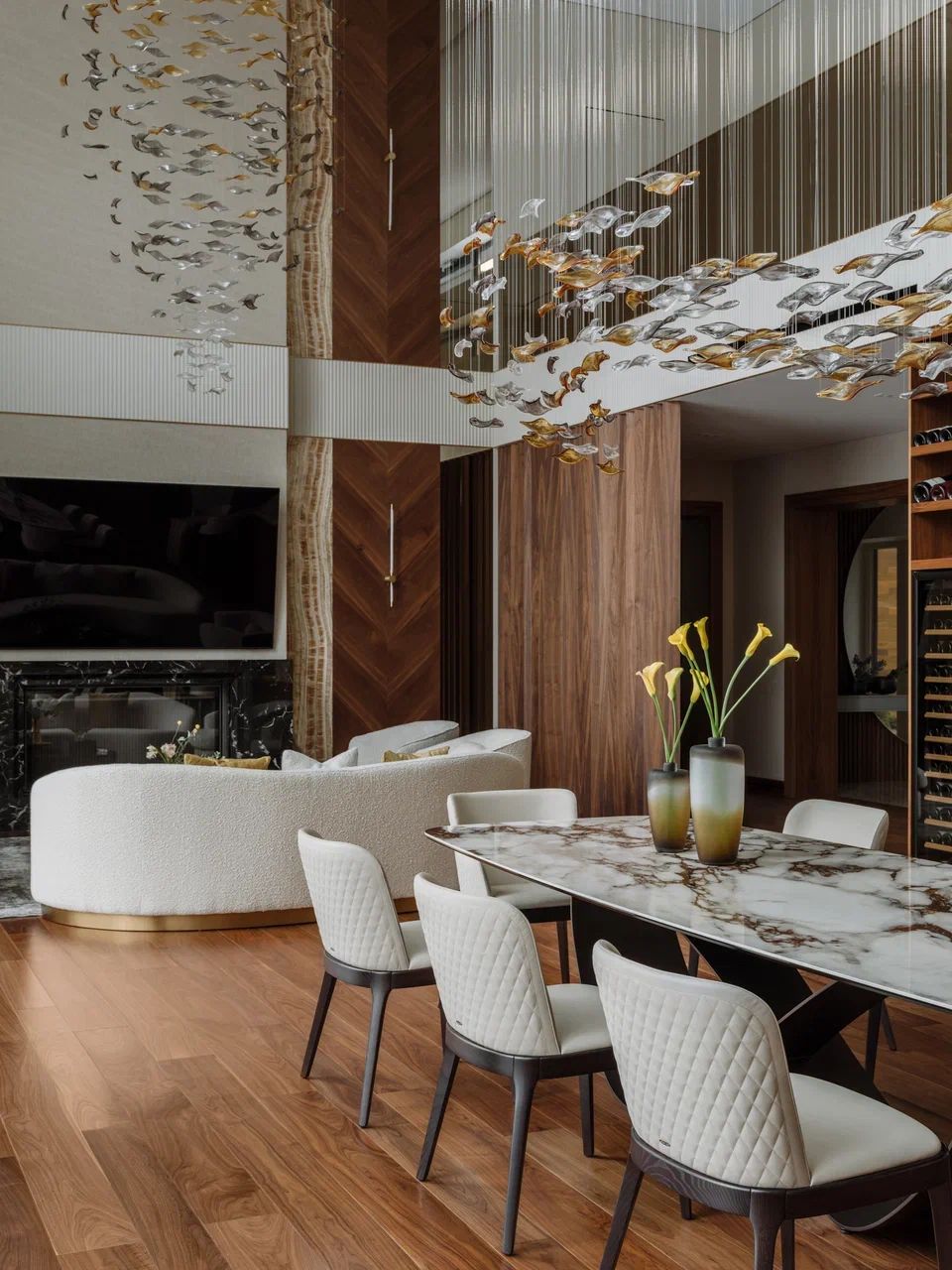 Инженерная доска Орех американский Селект лак 400-1500х150х14/3 мм (2,52 м2/упак)